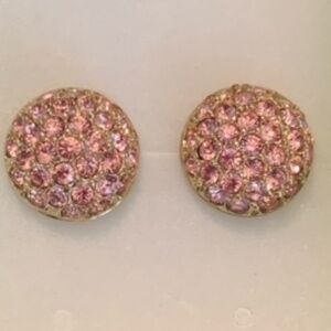 Sparkly Pink Post Earrings